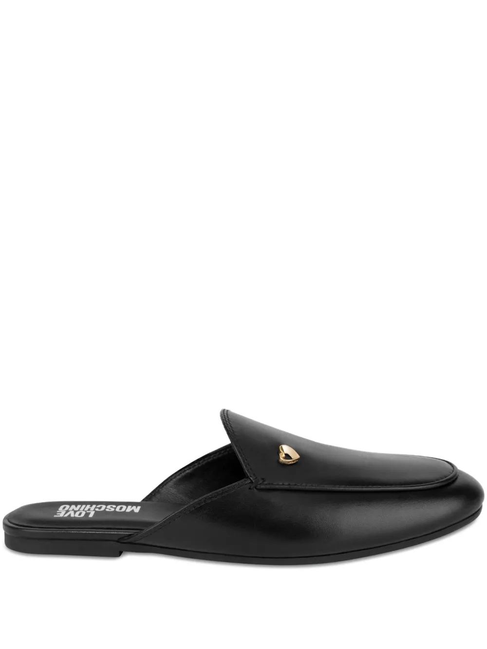 Love Moschino Mules con dettaglio a cuore - Nero