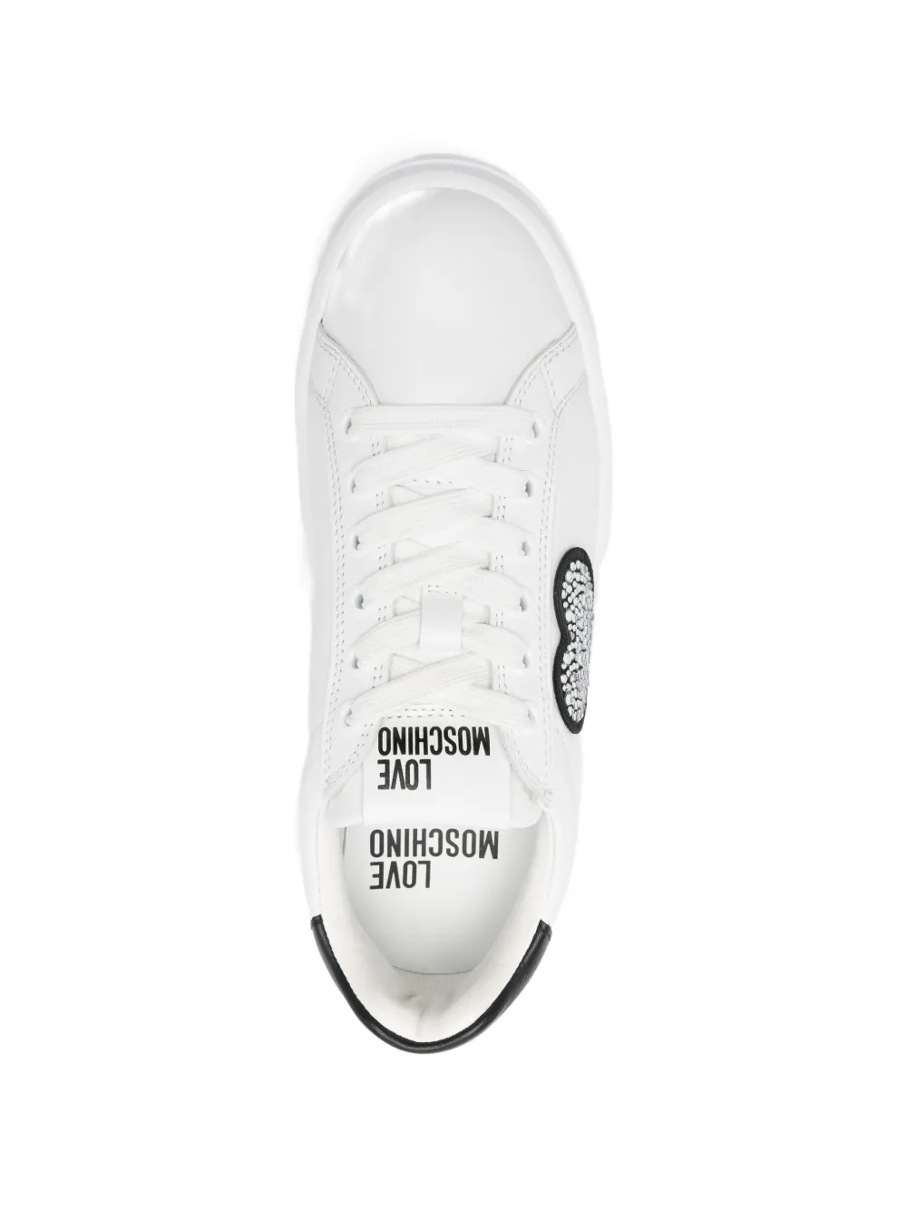 Love Moschino Sneakers met hartdetail Wit
