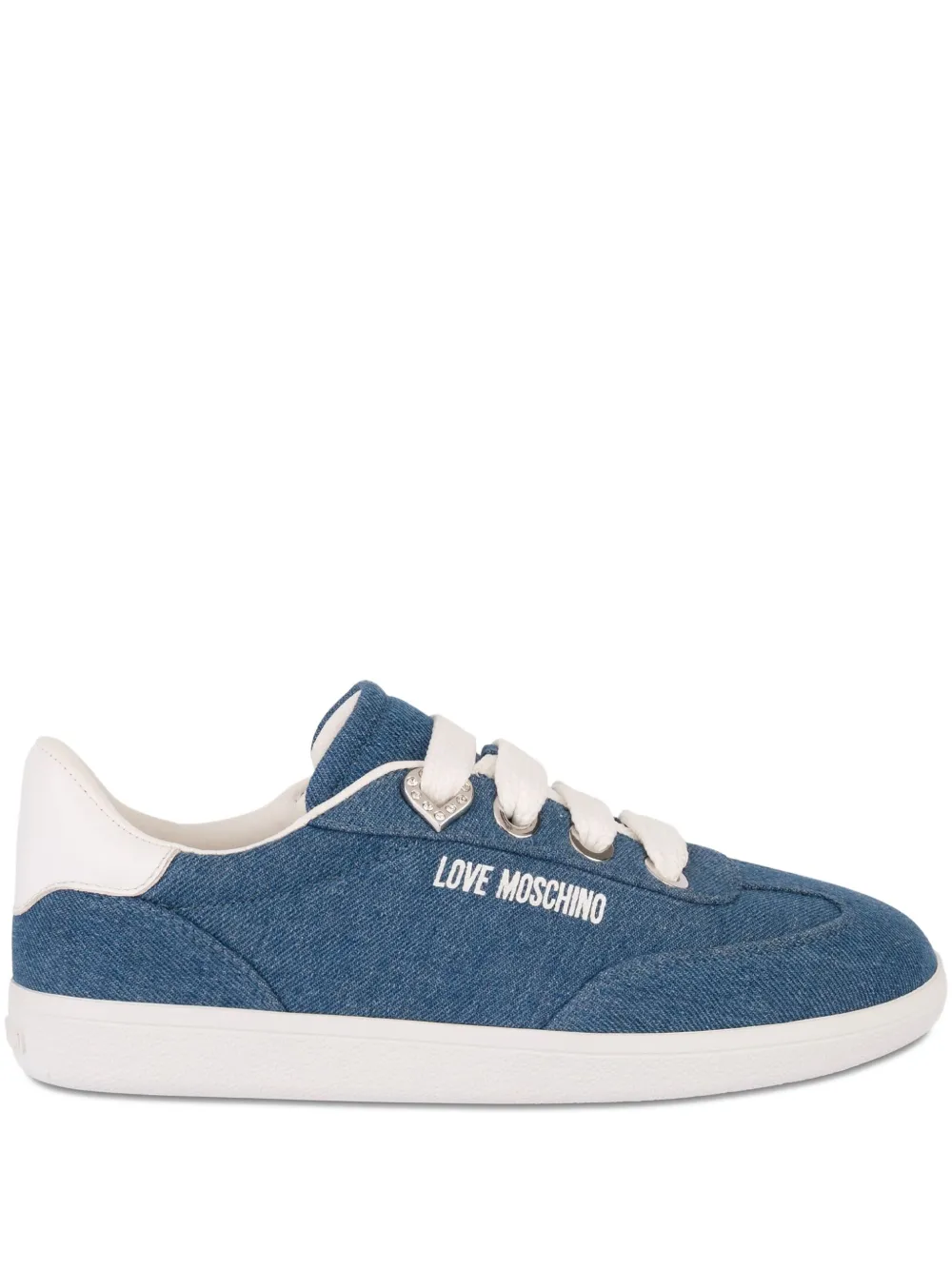 Love Moschino Sneakers mit Schnürung - Blau