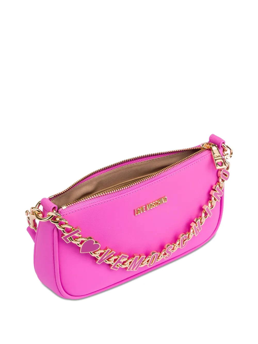 Love Moschino Schoudertas met kettinghengsel - Roze