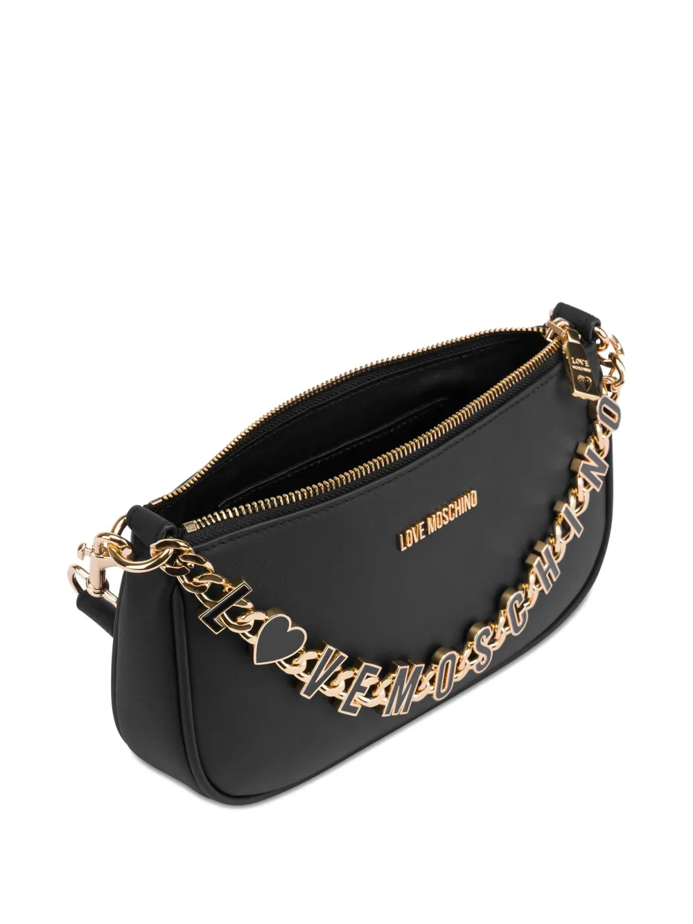 Love Moschino Schoudertas met logo Zwart