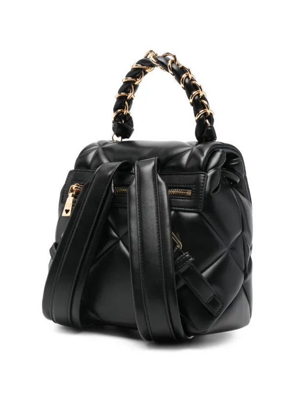 Love Moschino キルティング ロゴ バックパック | ブラック | FARFETCH JP