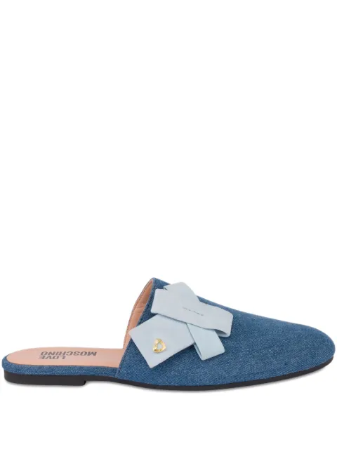 Love Moschino bow detail mules