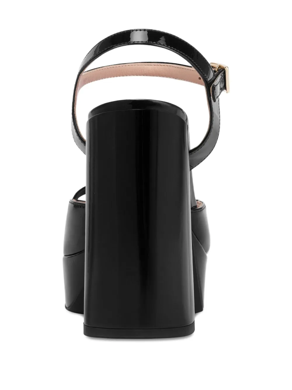 Love Moschino Sandalen met plateauzool Zwart