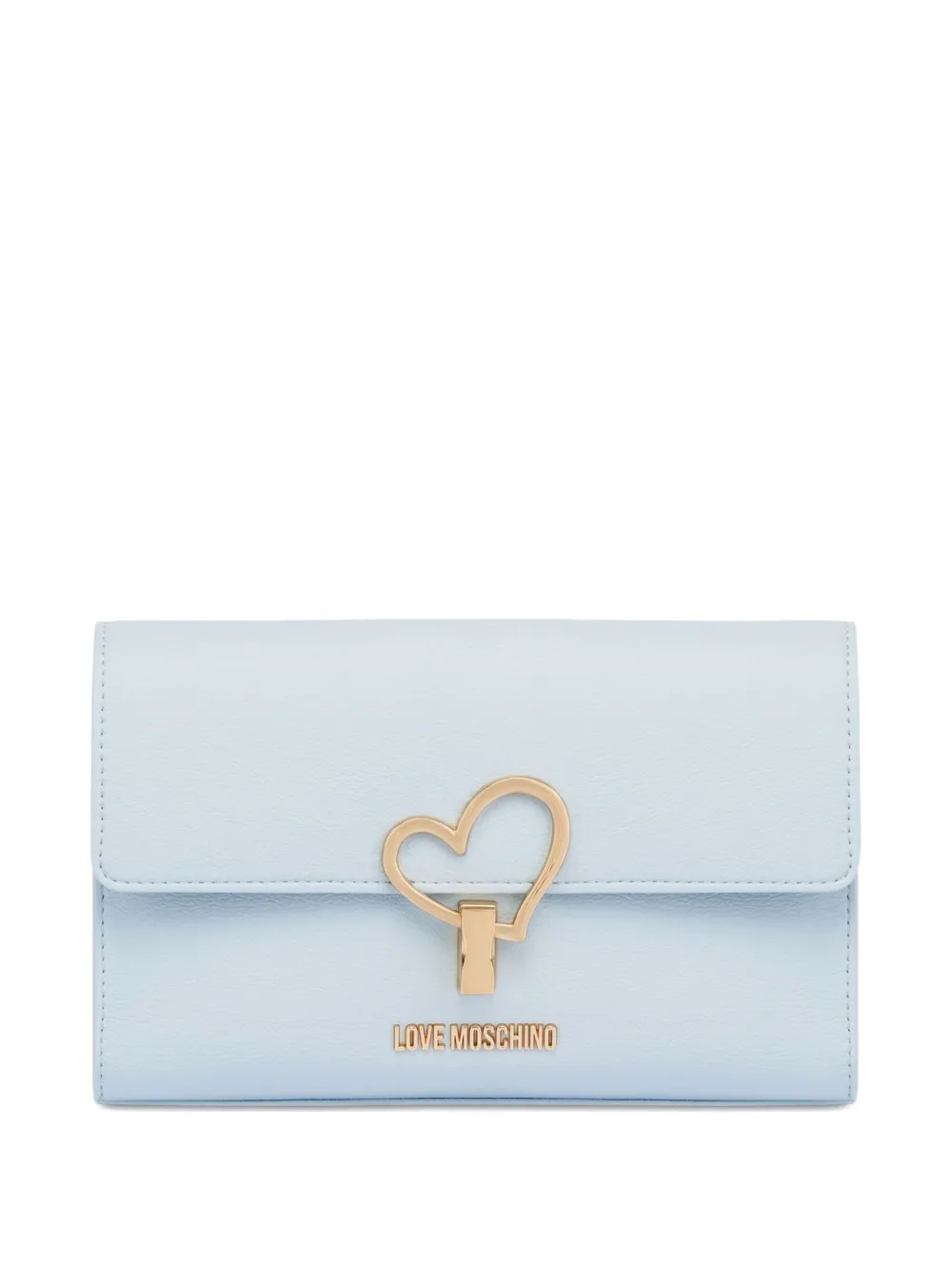 Love Moschino Borsa a spalla con dettaglio cuore e catena - Blu