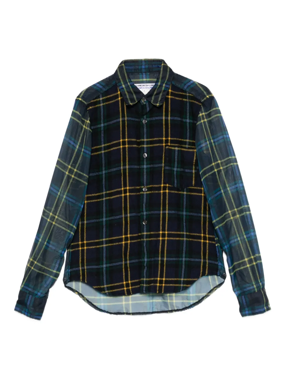 Comme Des Garçons Pre-Owned plaid-pattern shirt - ブルー