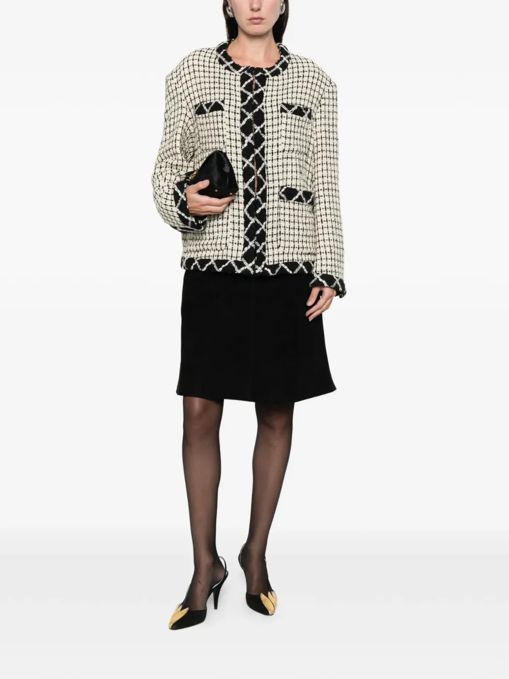  Lna Pocket Trim Jacket - White 