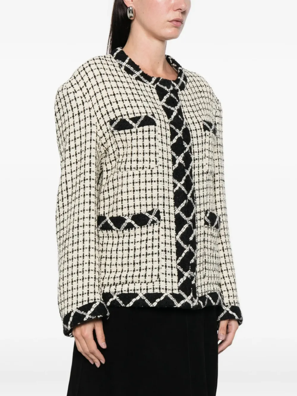  Lna Pocket Trim Jacket - White 