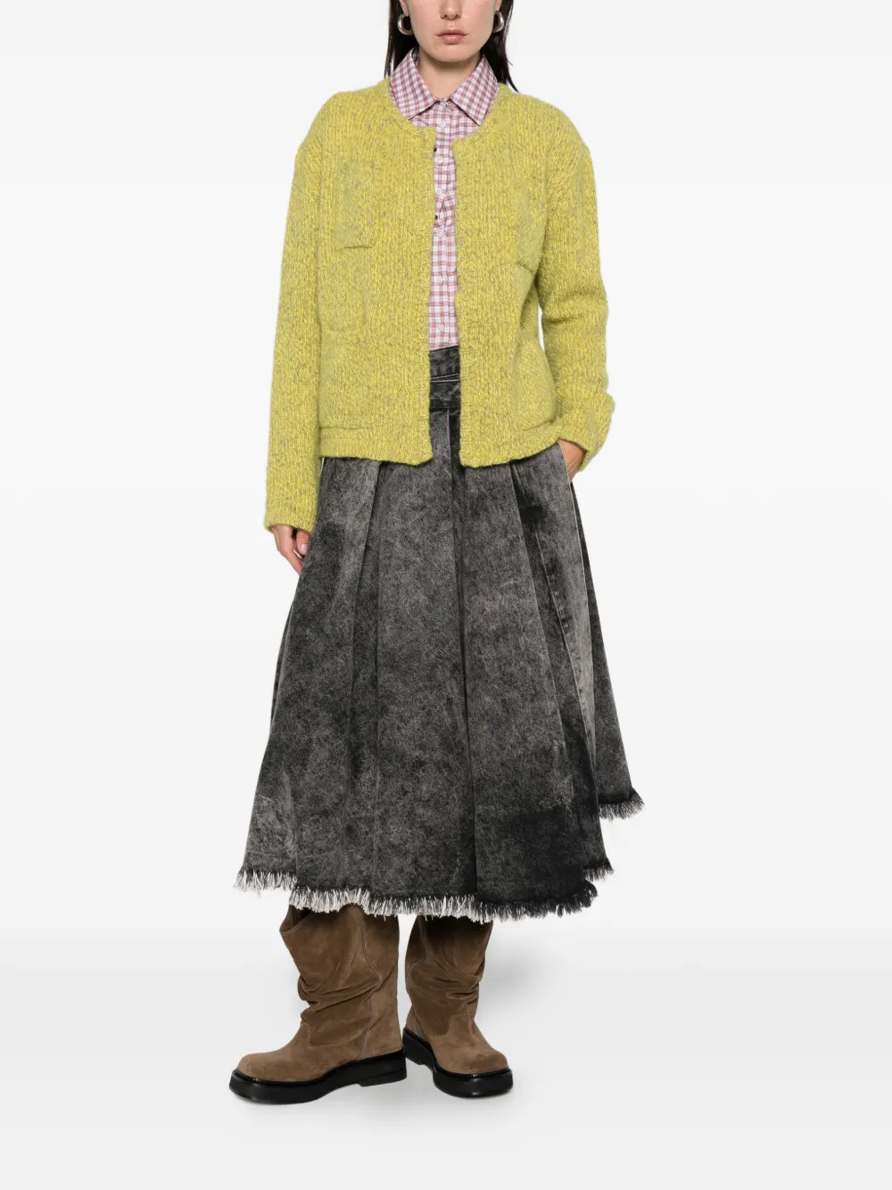 Lna Pocket Cardigan In Green