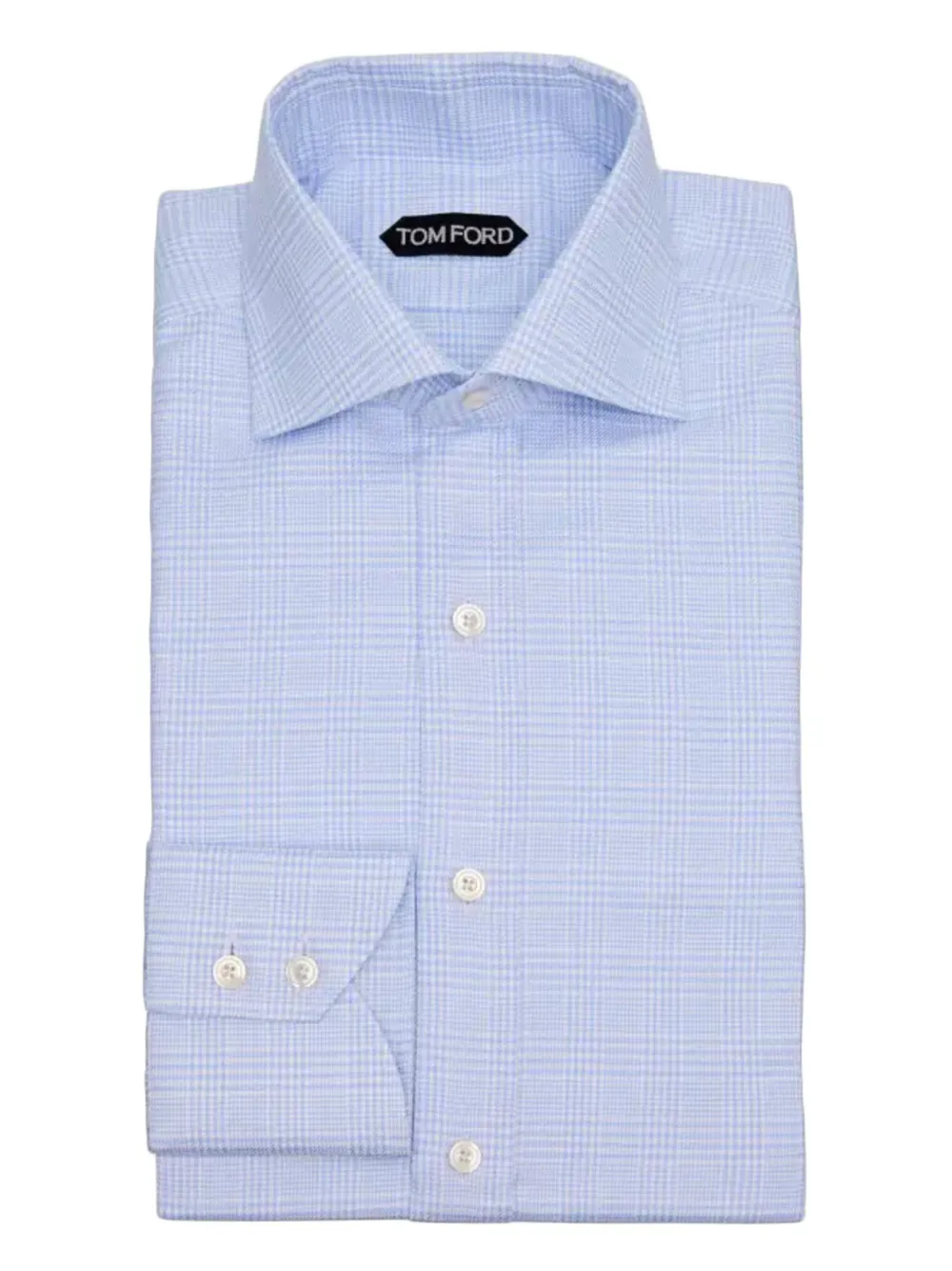 TOM FORD checkered button-down shirt | Blue | Image 1