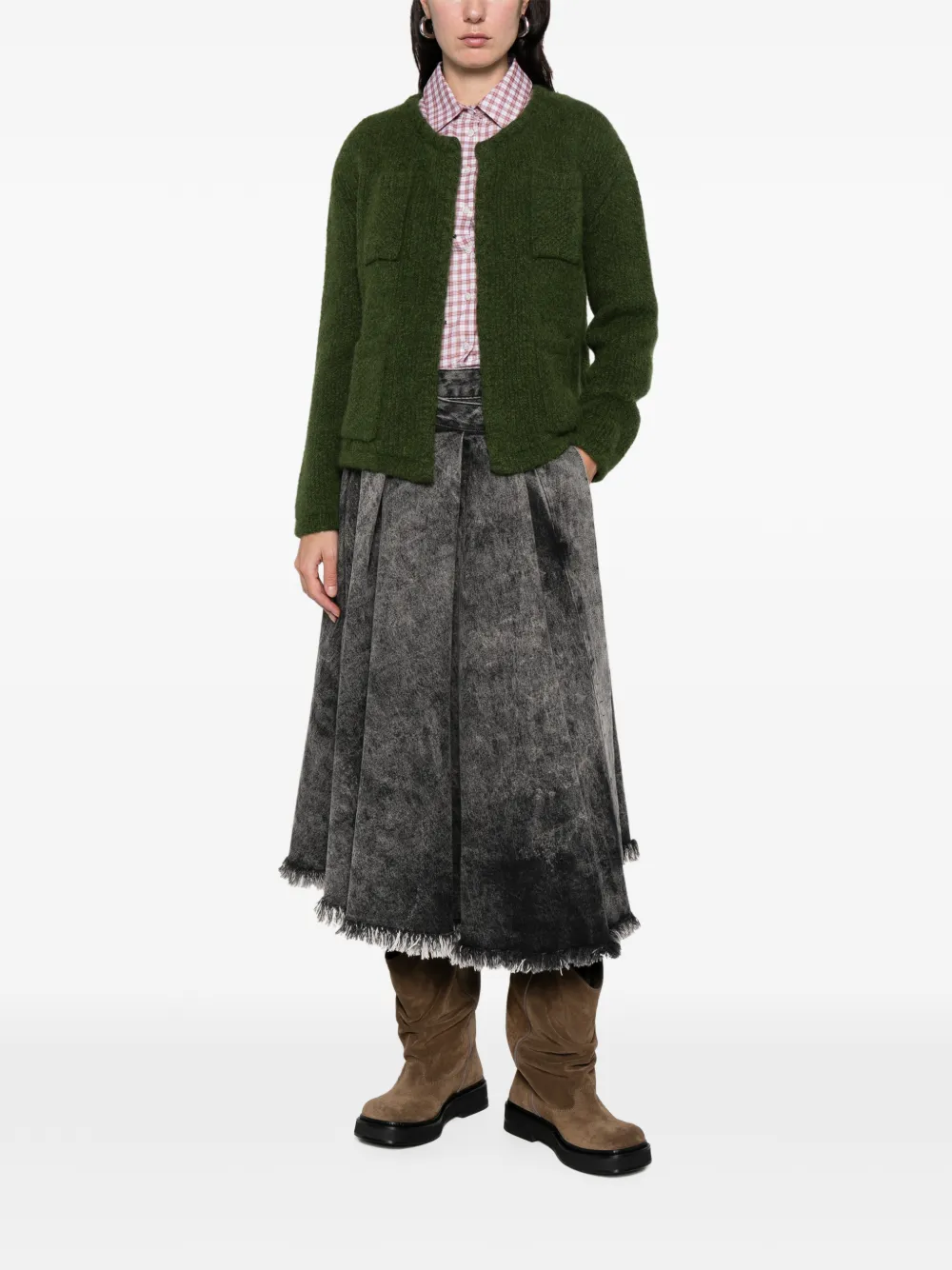  Lna Pocket Cardigan - Green 