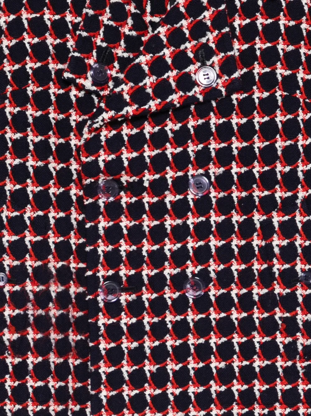 Pre-owned Junya Watanabe 2001 Twwed Double-breasted Jacket In Blue