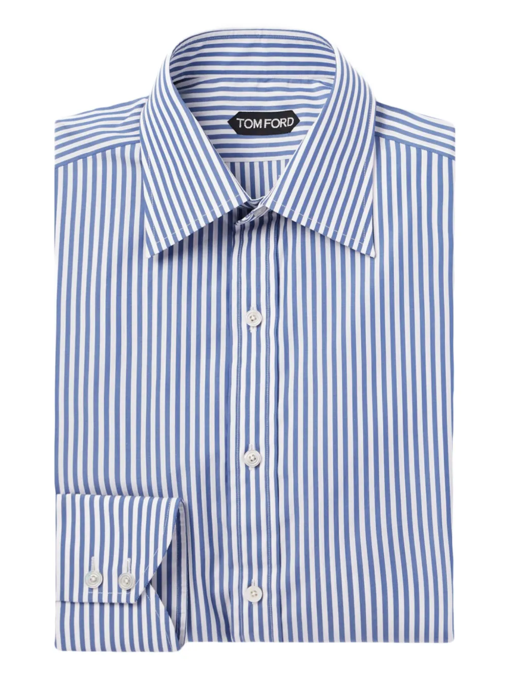 TOM FORD striped button-down shirt - ブルー