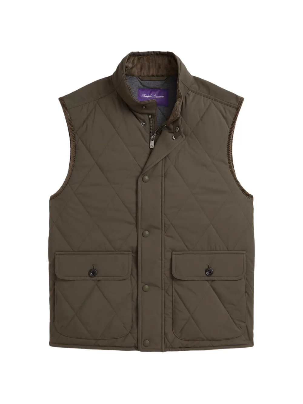 Ralph Lauren Purple Label quilted-pattern gilet Bruin