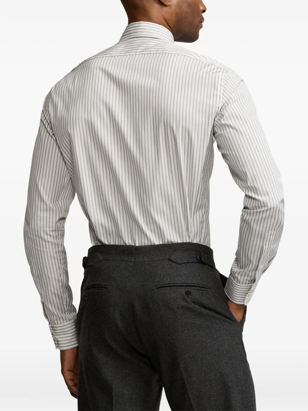 Ralph Lauren Purple Label vertical-stripe shirt Wit