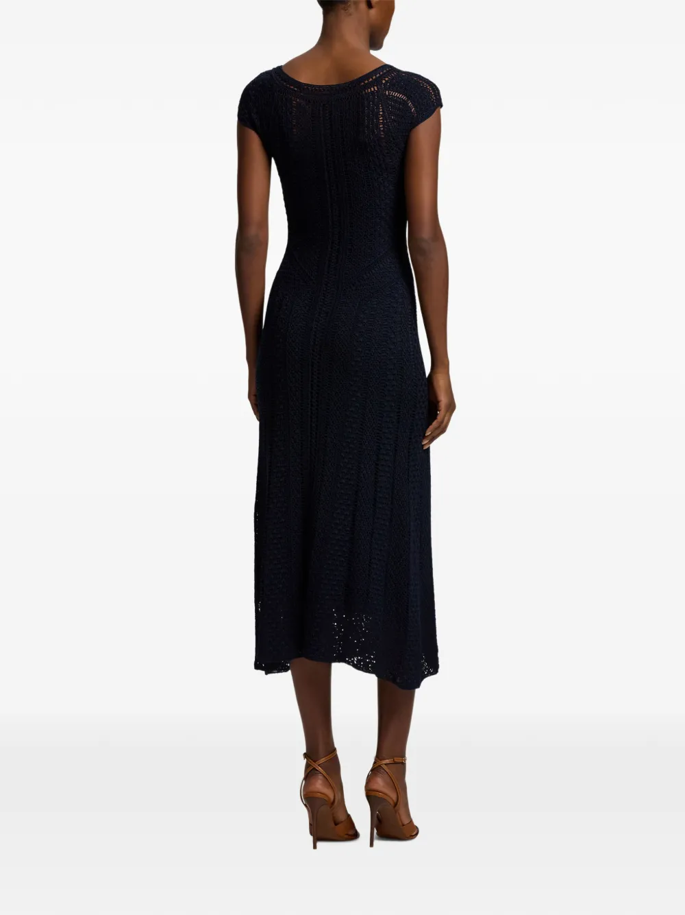 Ralph Lauren Collection scoop-neck midi dress Blauw