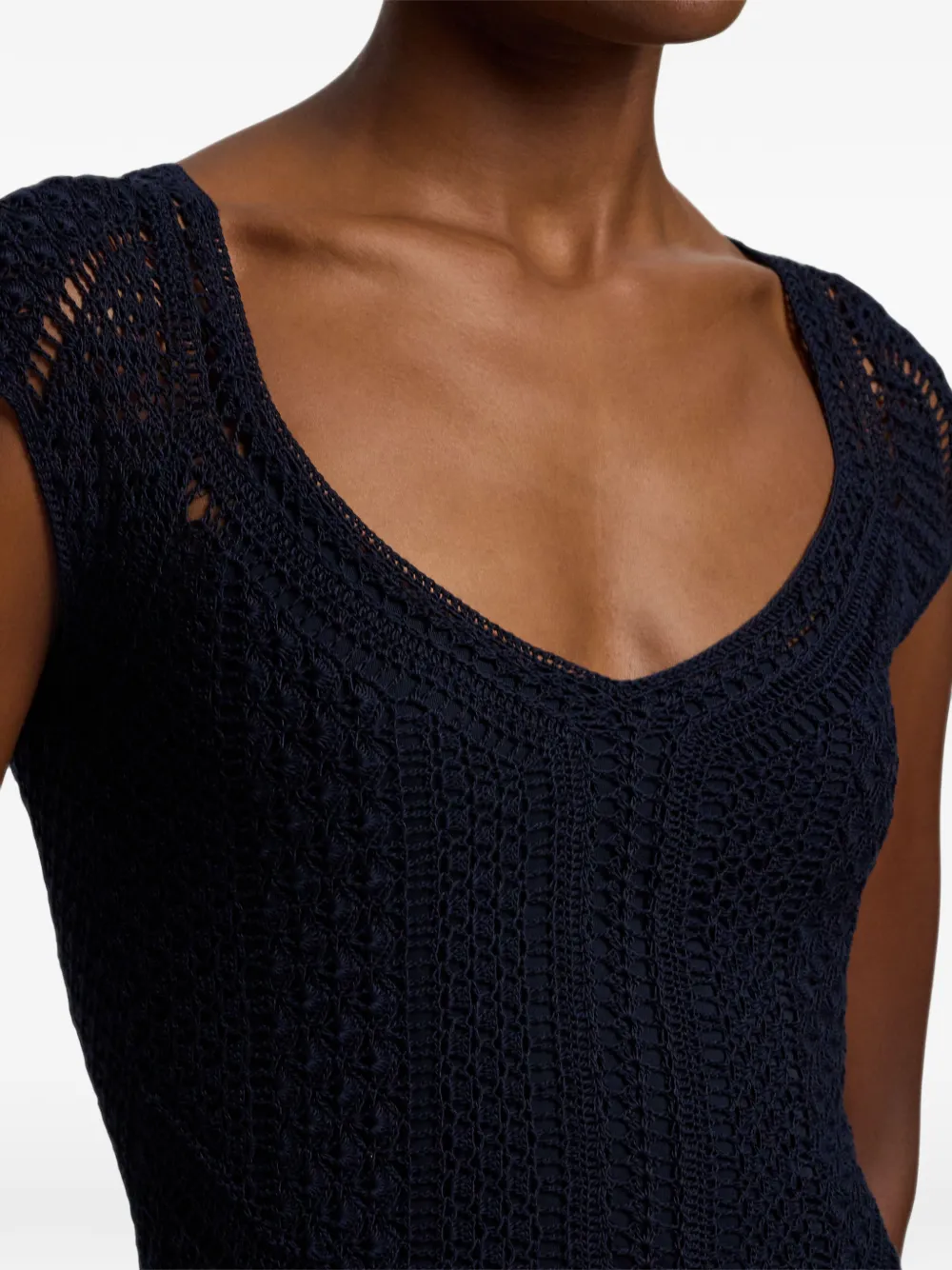 Ralph Lauren Collection scoop-neck midi dress Blauw