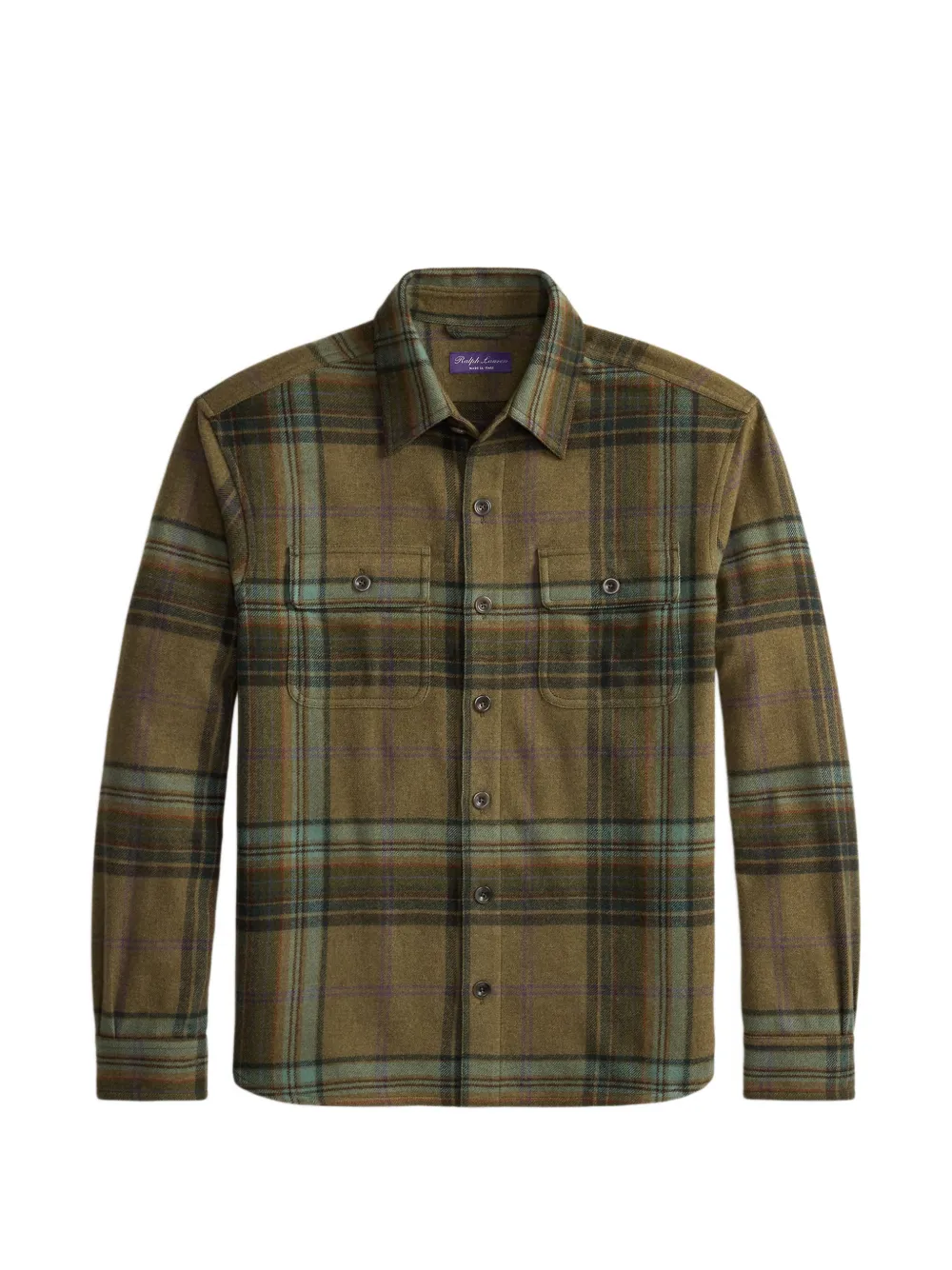 Ralph Lauren Purple Label plaid-pattern shirt Groen