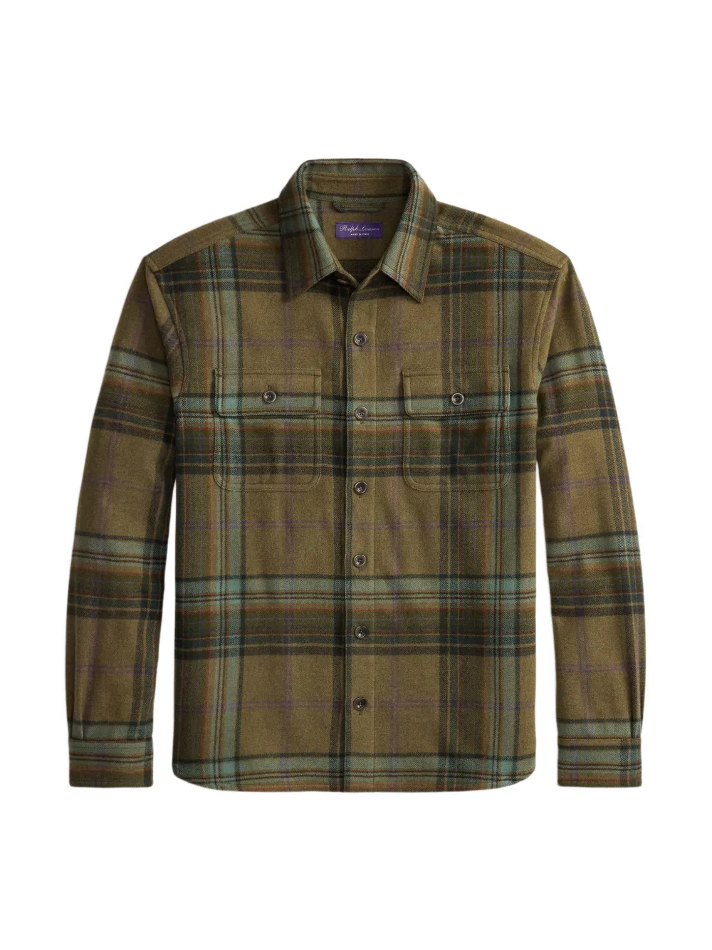 Ralph Lauren Purple Label plaid-pattern shirt Groen