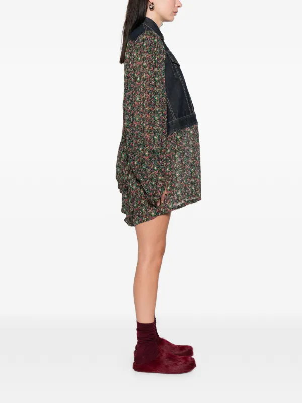 junya watanabe shirt dress Junya Watanabe white shirt dress with accordeon pleated bodice and separate belt spring 2020