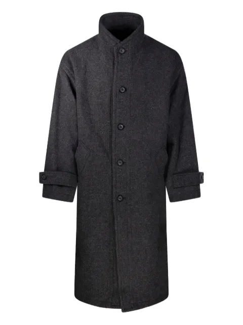 COOR buttoned stand-collar single-breasted coat