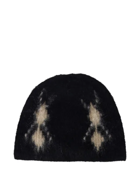 COOR argyle-pattern beanie hat