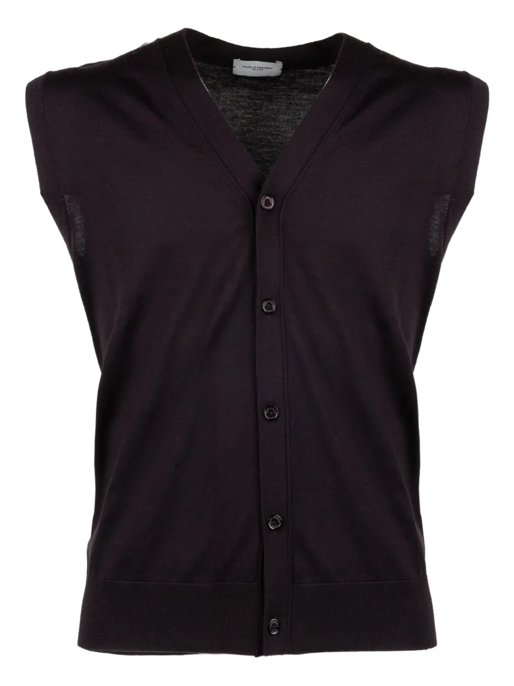 Paolo Pecora button sleeveless vest | Brown | Image 1