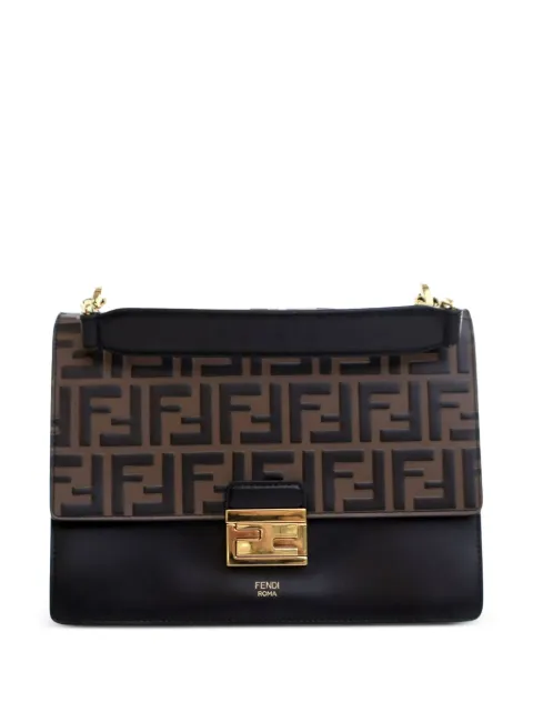 Fendi Pre-Owned bolsa satchel Kan U mediana 1974 de piel con FF en relieve con asa superior  2010-2025