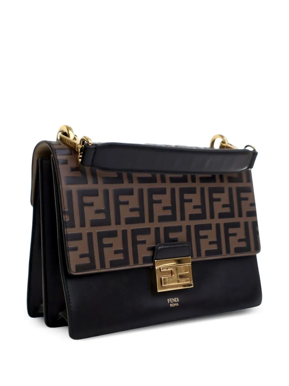 Fendi Pre-Owned 2010-2025 Medium FF 1974 Embossed Leather Kan U Top Handle Bag satchel | Pre-Owned | Image 2