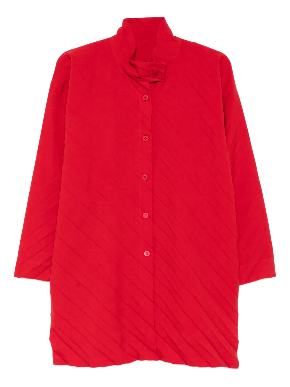 Issey Miyake Pre-Owned camisa con pliegues | rojo | Image 1