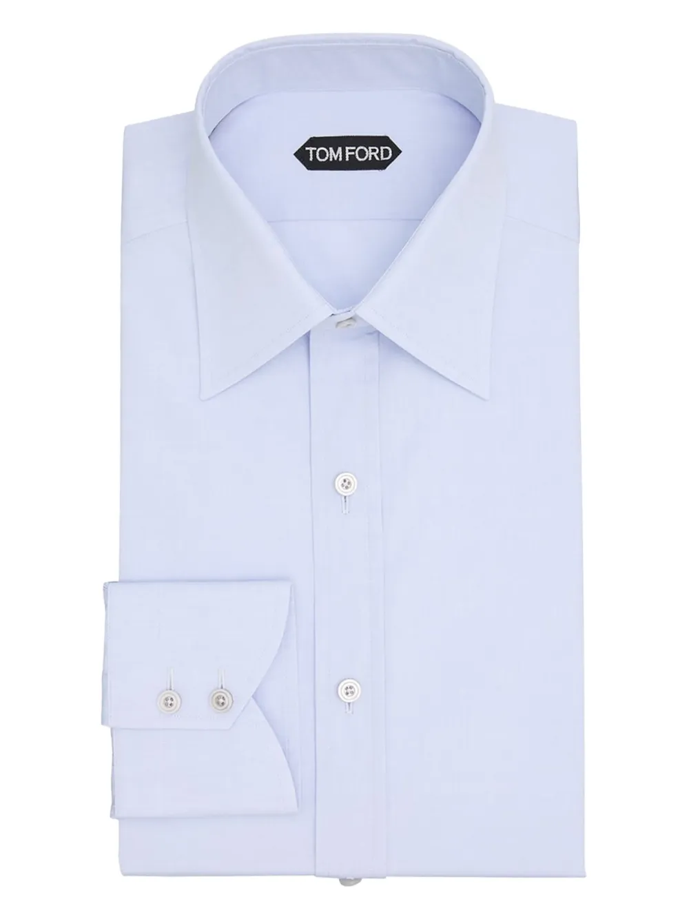 TOM FORD pointed-collar long-sleeve shirt - パープル