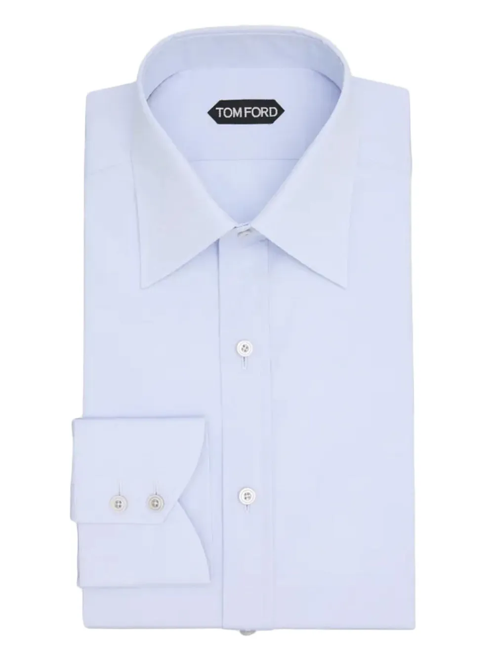 TOM FORD long-sleeve cotton shirt - ブルー