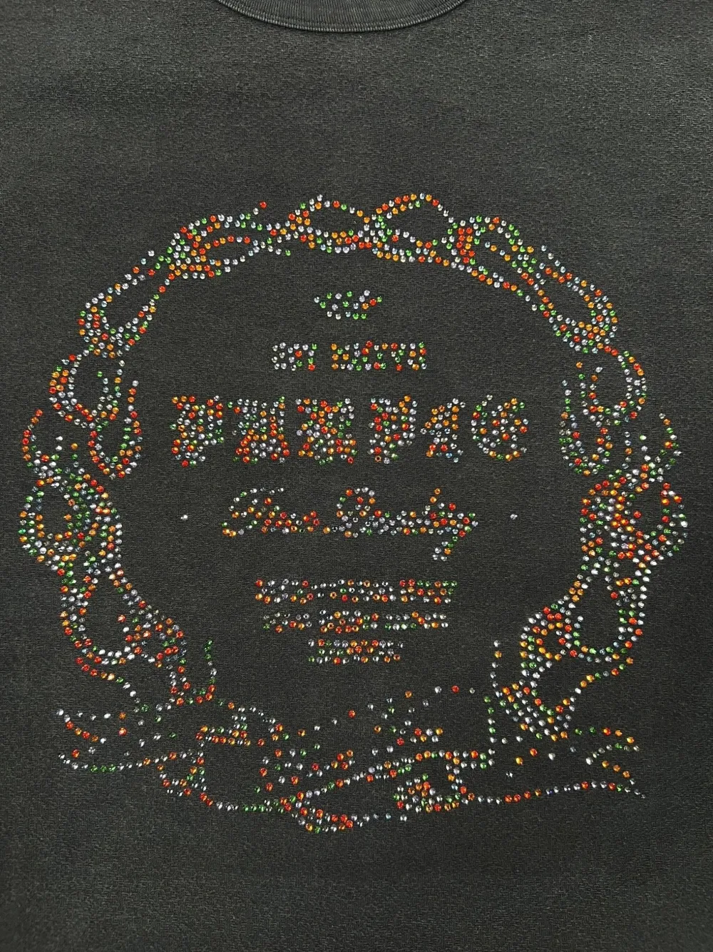 Purple Brand Jersey T-shirt met textuur Grijs