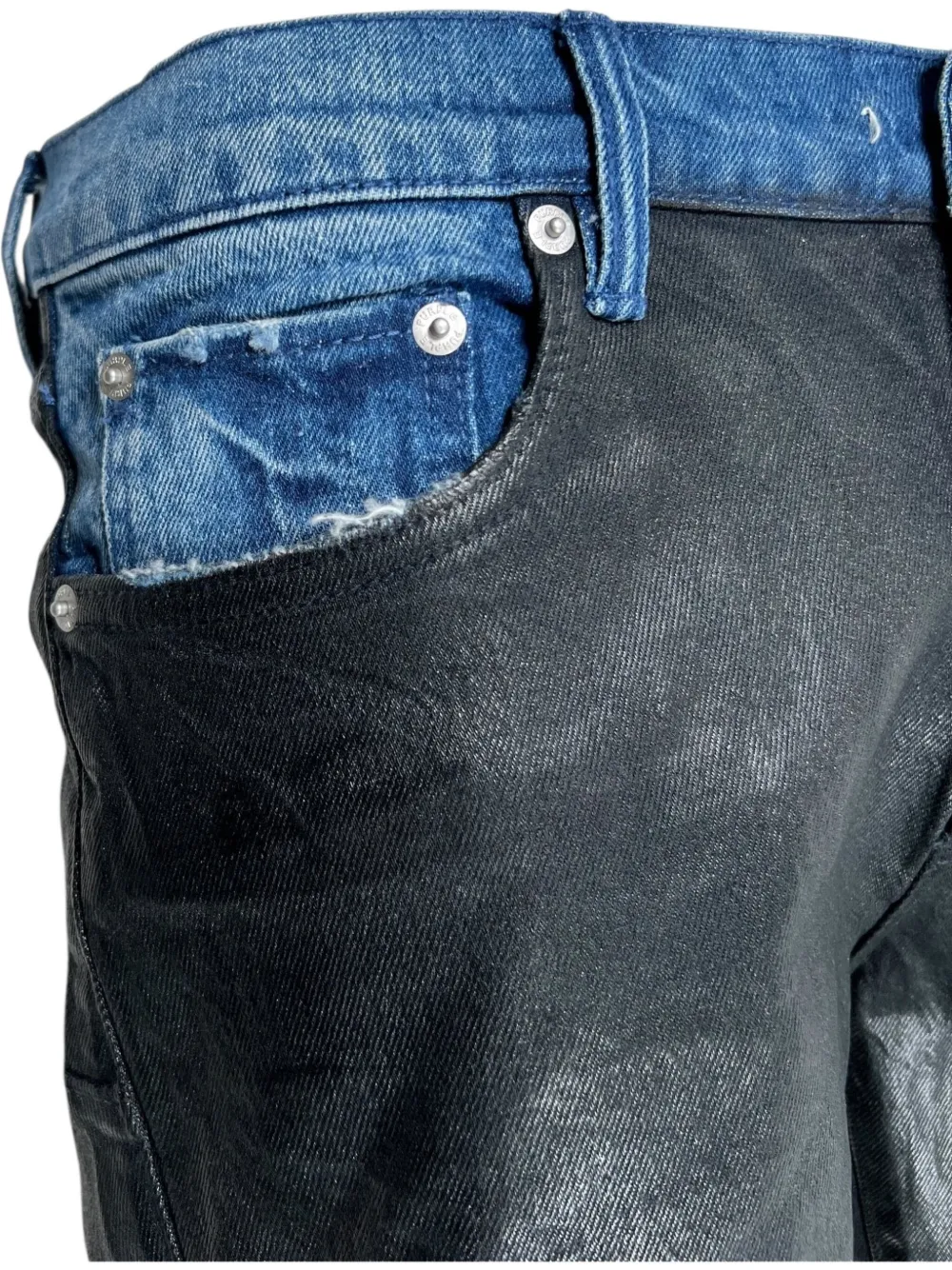 Purple Brand Gecoate flared jeans Zwart