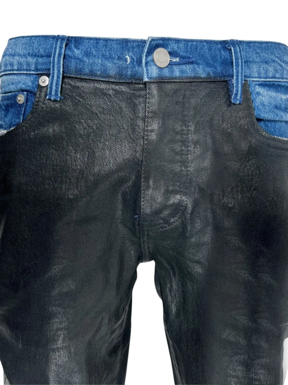 Purple Brand Gecoate flared jeans Zwart