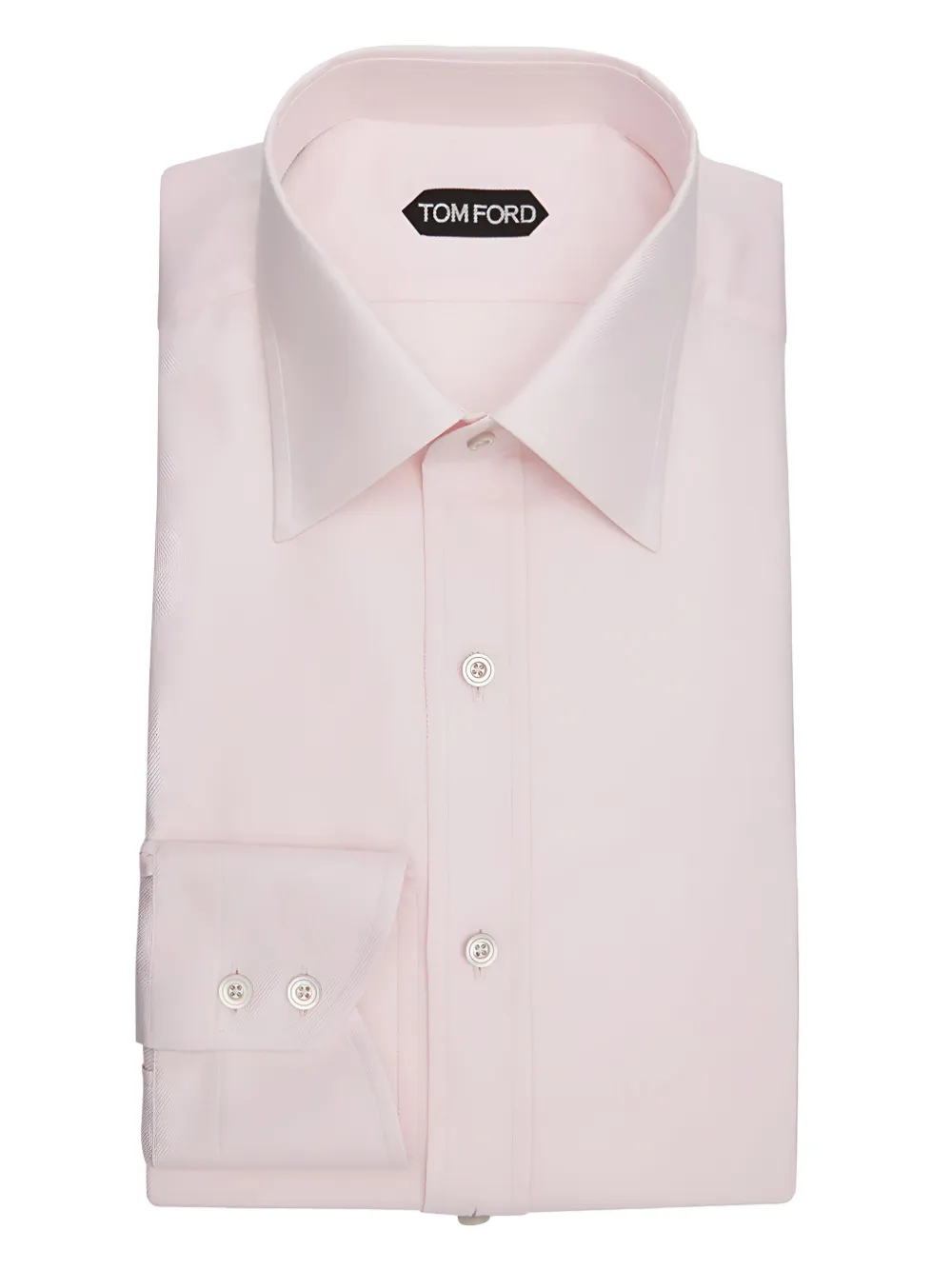 TOM FORD button-cuffs cotton shirt - ピンク