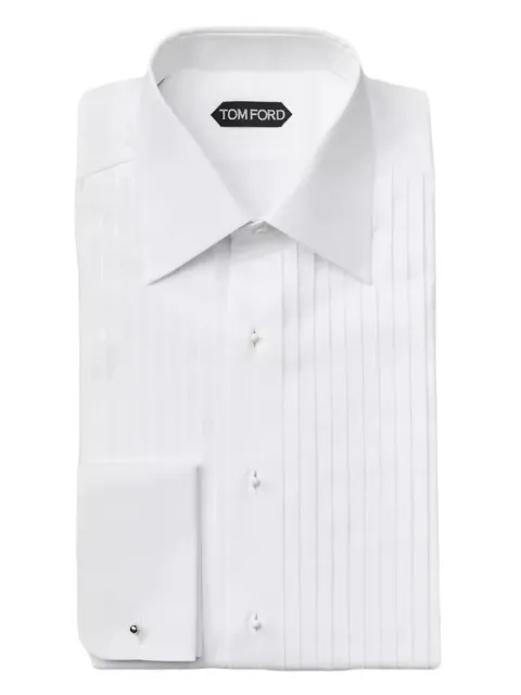 TOM FORD pleated pointed-collar shirt