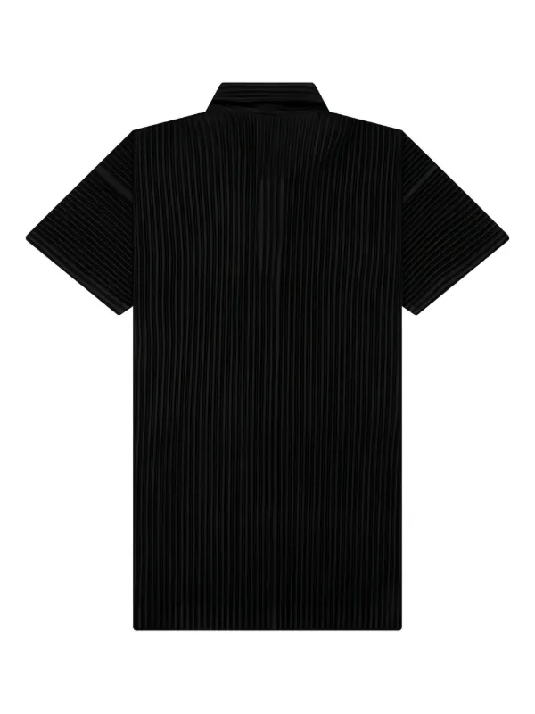 Homme Plissé Issey Miyake プリーツ ポロシャツ | ブラック | FARFETCH JP