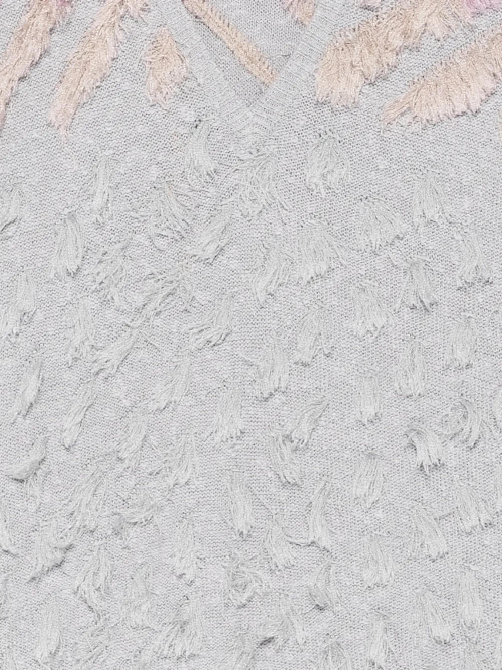 ISSEY MIYAKE Pre-owned 1980s Fringed-details Top In Gray