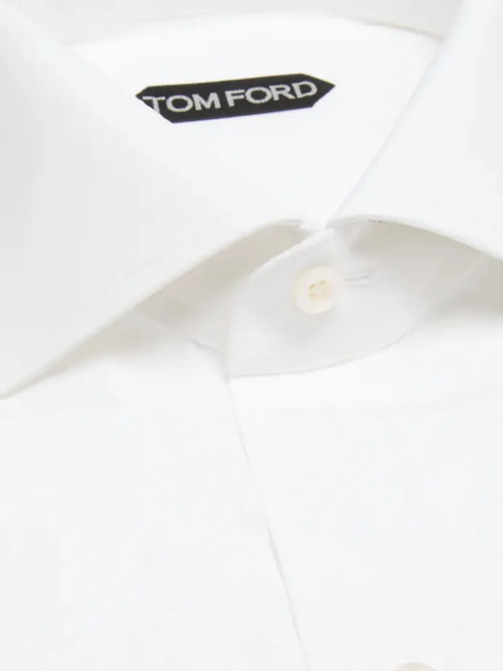 TOM FORD Overhemd met puntige kraag en knoopmanchetten - Wit