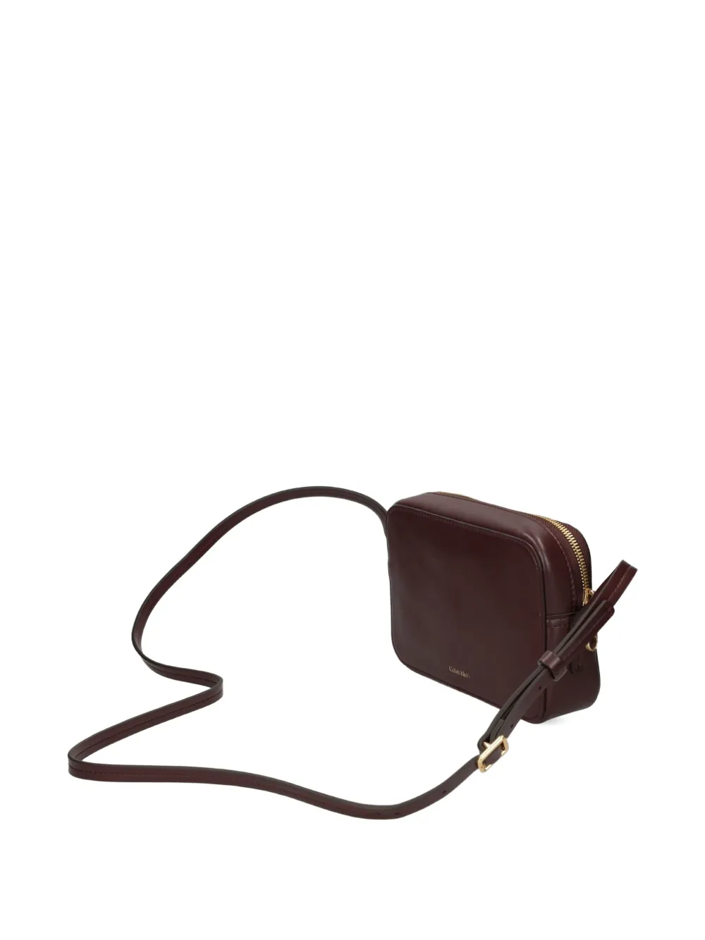 Calvin Klein Zip Cross Body Bag In Brown