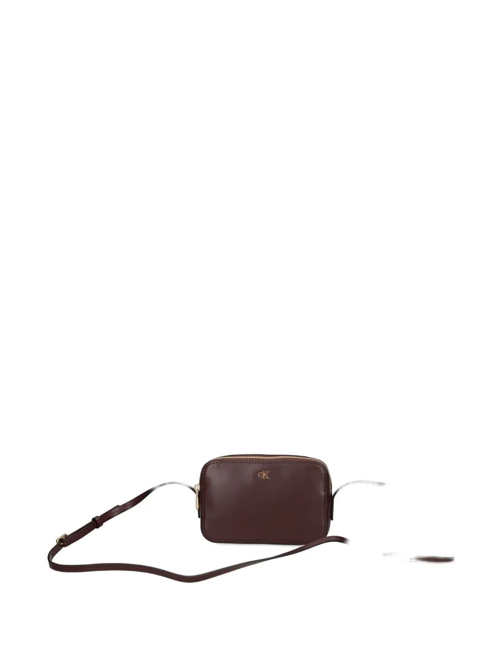 Calvin Klein Zip Cross Body Bag In Brown