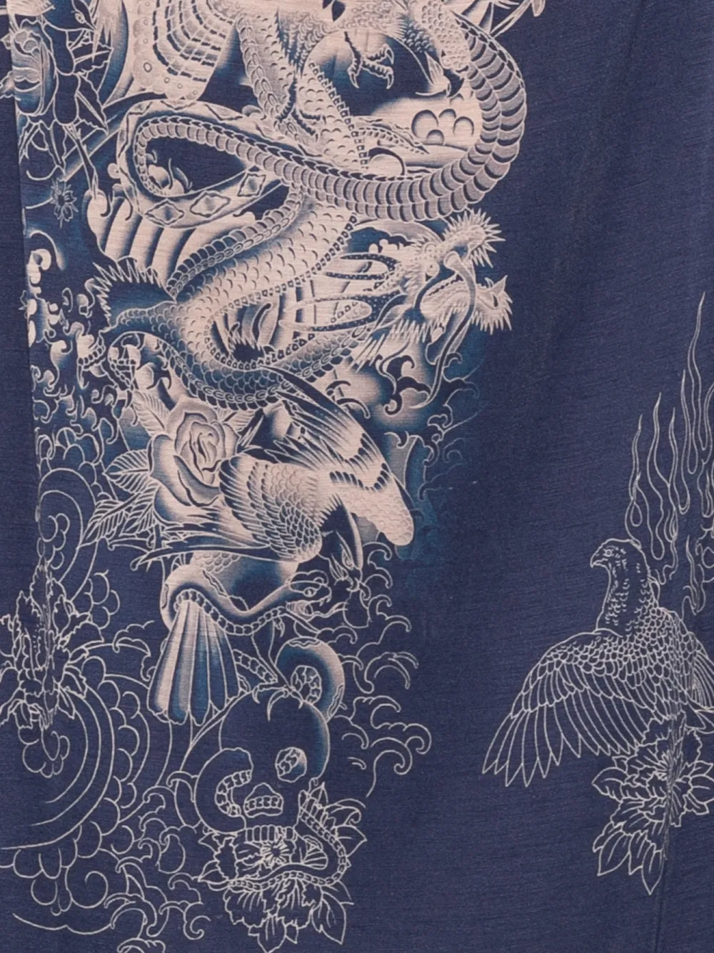 JEAN PAUL GAULTIER Pre-owned 2000s Dragon-print Skirt In Blue