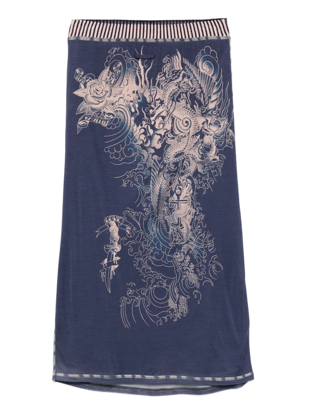 Jean Paul Gaultier Pre-Owned 2000s dragon-print skirt | Image 2
