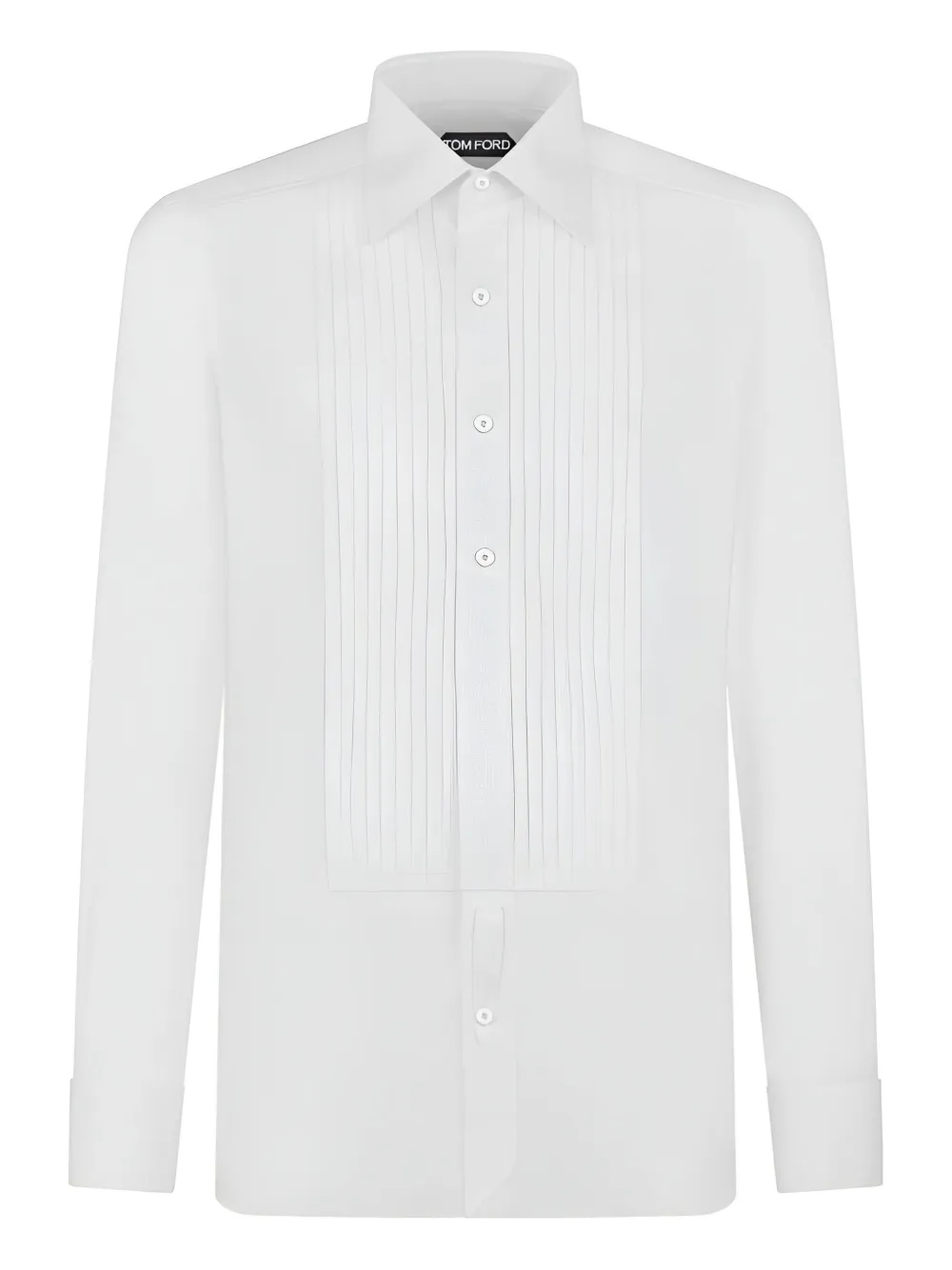 TOM FORD pointed-collar long-sleeve shirt - White