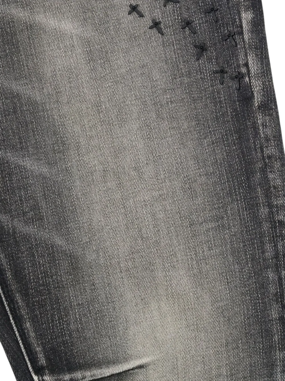 RTA Bryant jeans met kruis-borduurwerk Grijs