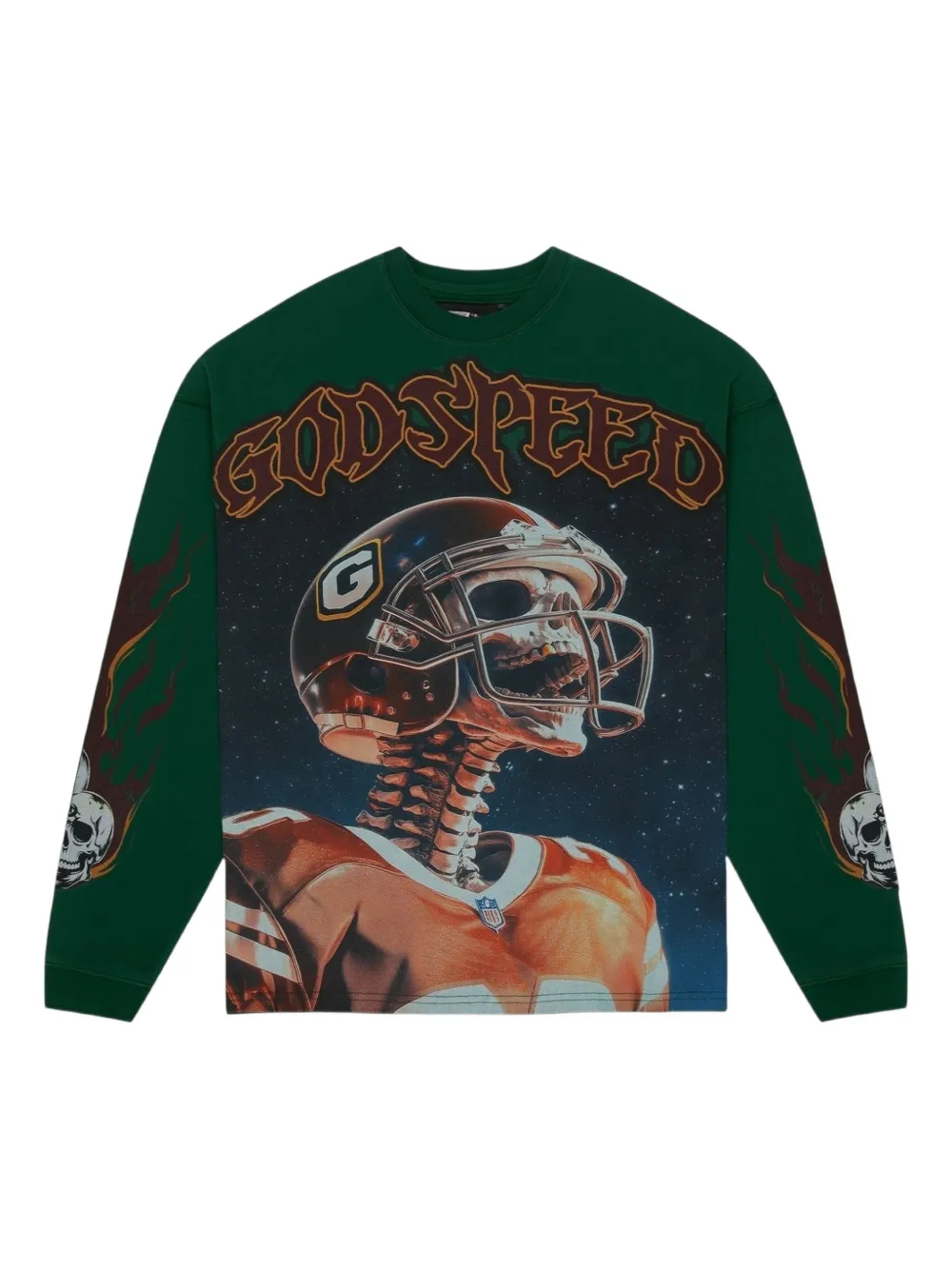 GODSPEED art piece long-sleeve sweatshirt | Green | Image 1
