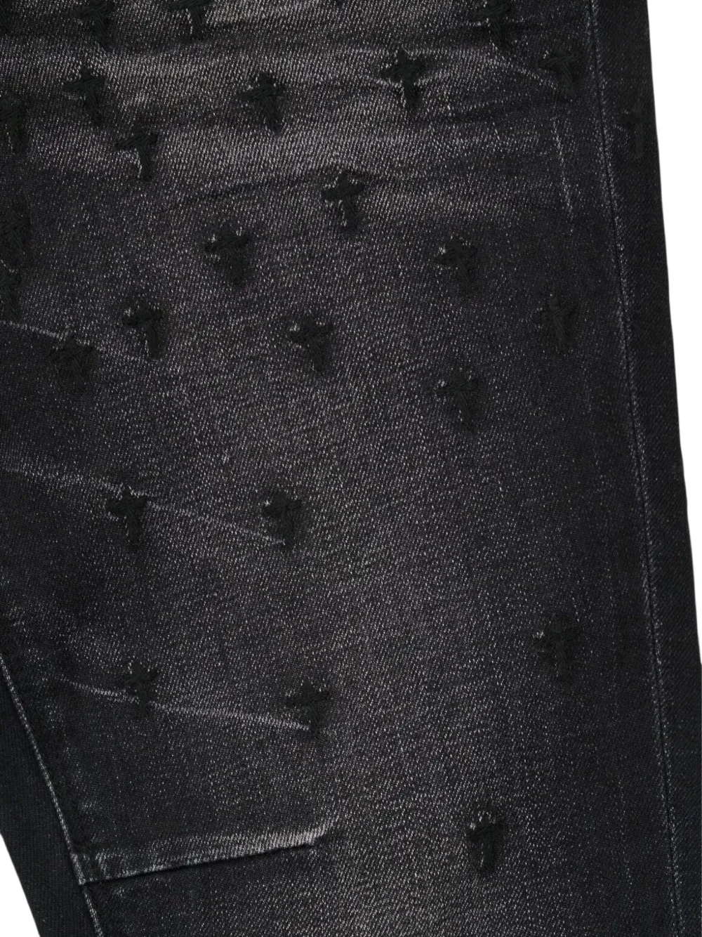 RTA Jeans met geborduurd kruis Grijs