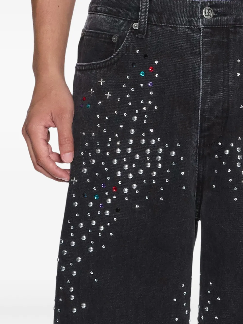 Ksubi Maxx Renaissance verfraaide baggy jeans Zwart