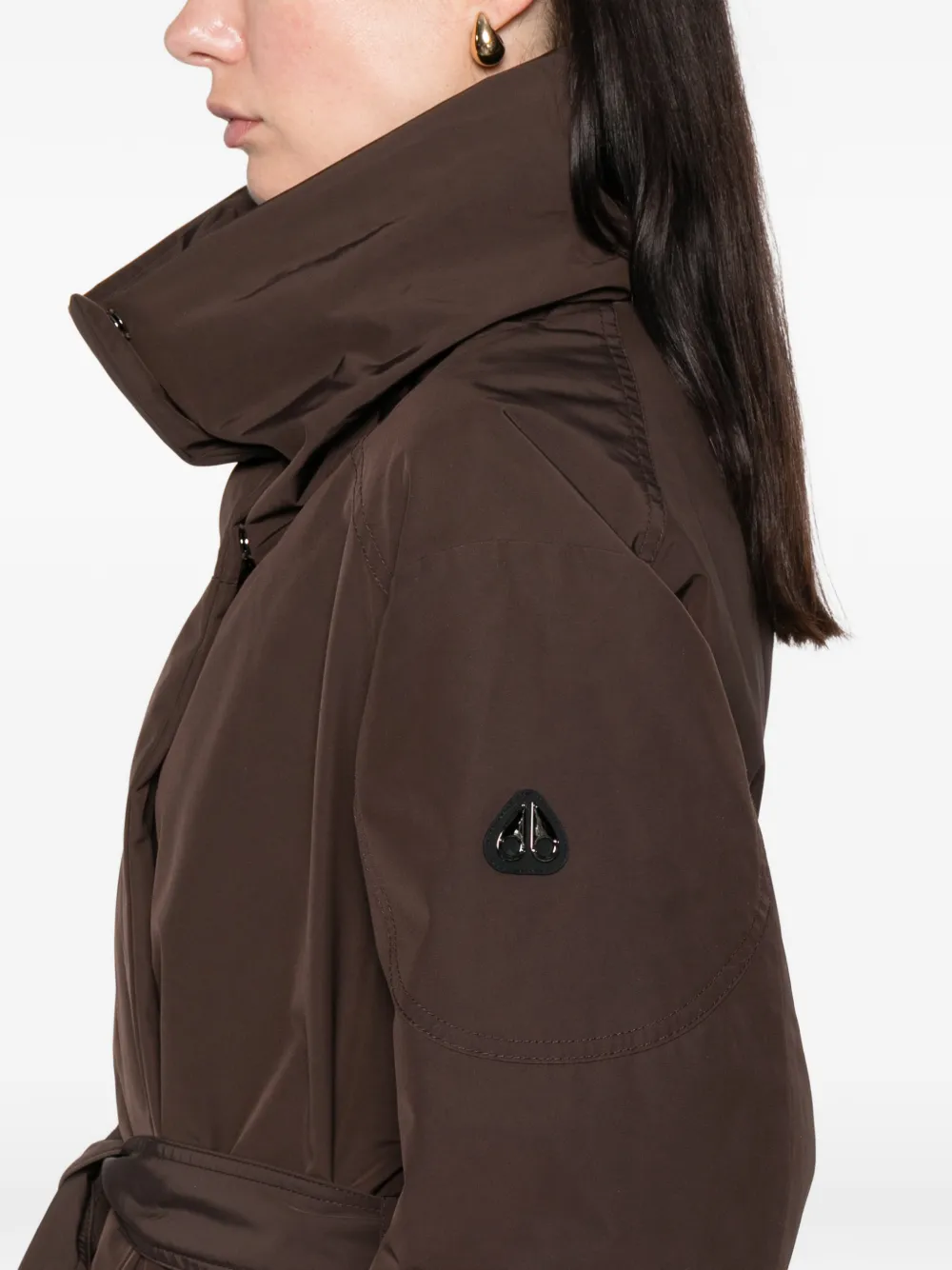 Moose Knuckles Lonsdale Long-sleeve Coat In Brown